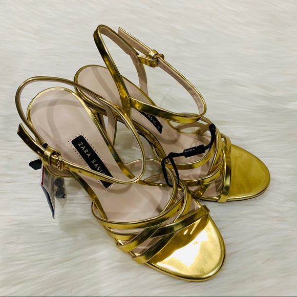 LAST ONE • NWT • Zara • Laminated Strappy Sandals - Picture 8 of 8
